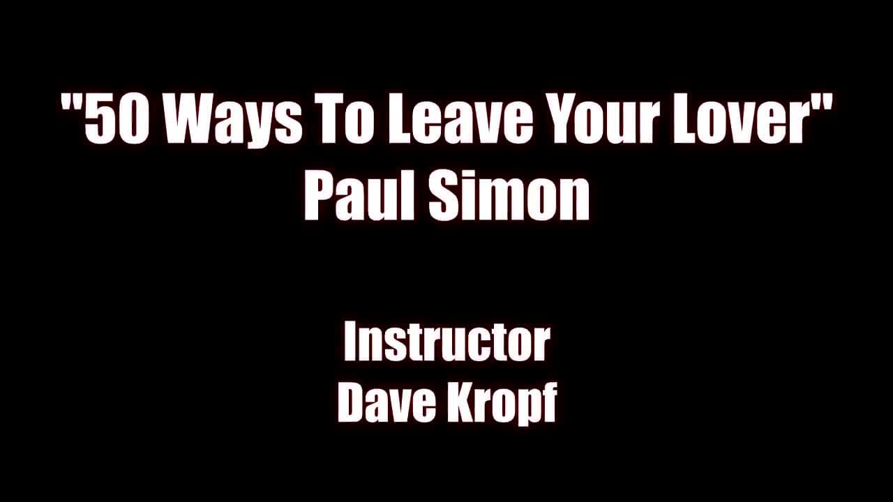 50 ways to leave your lovers